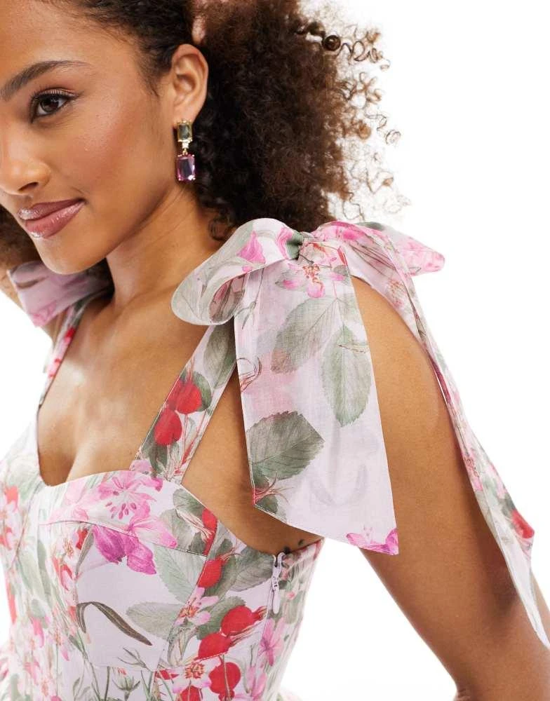 & Other Stories & Other Stories corset front tiered maxi dress in floral  print - Dresses & Skirts - Free Shipping - BeyondStyle