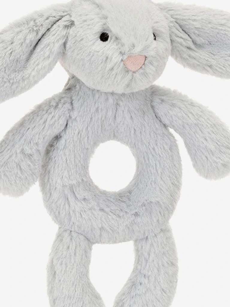 Jellycat Bashful Silver Bunny Ring Rattle in Silver (18cm) 4