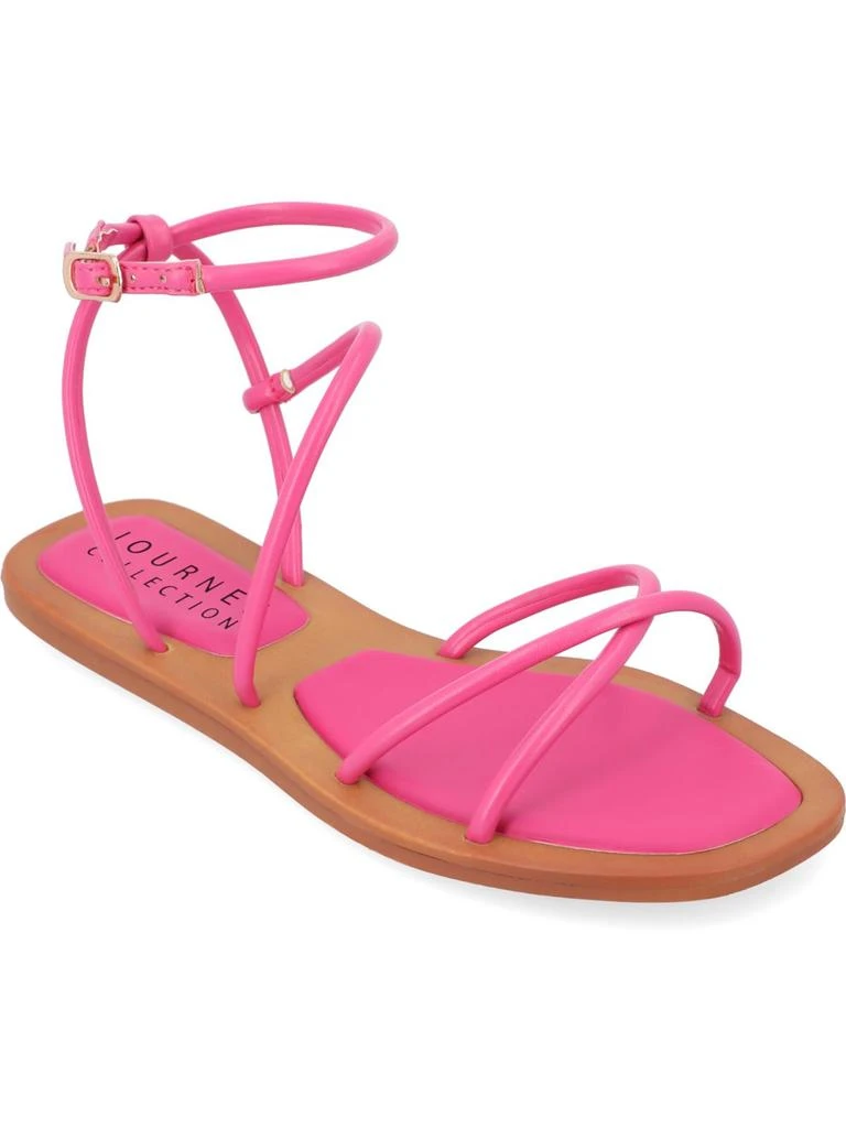Journee Collection Farron Womens Faux Leather Strappy Sandals 1