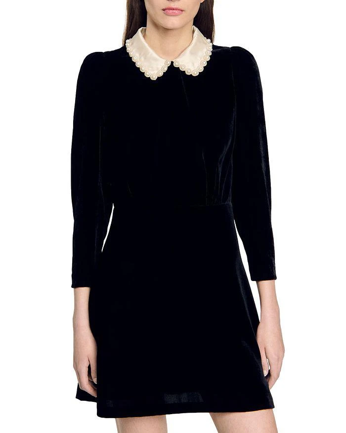 Sandro Paola Velvet Dress 1