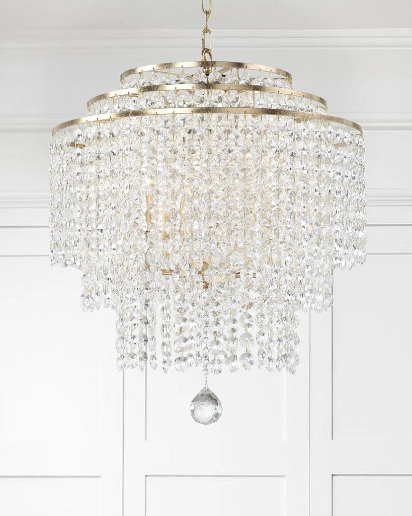 Crystorama Gabrielle 6-Light Antique Gold Chandelier 2