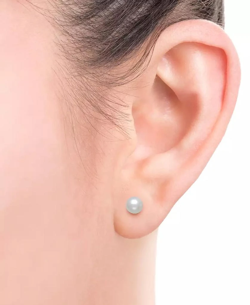 Belle de Mer 2-Pc. Set White & Dyed Black Cultured Freshwater Pearl (4-5mm) Stud Earrings in Sterling Silver 3