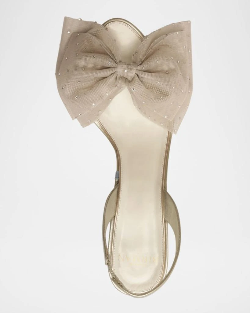 Alexandre Birman Isabelle Crystal Tulle Bow Bridal Pumps 5