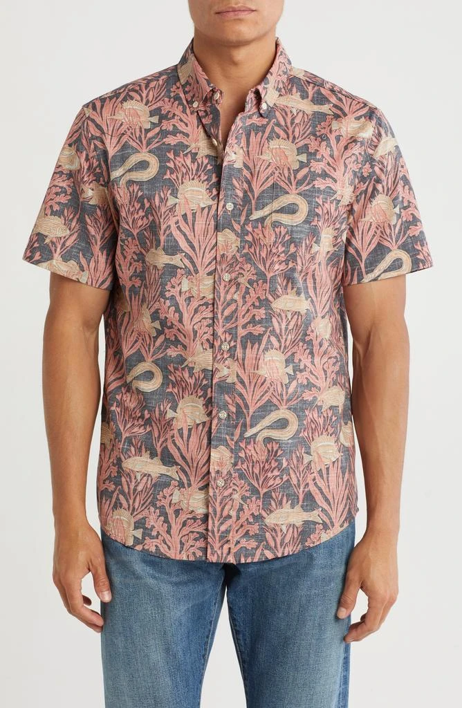 Reyn Spooner Aloha Kai Tailored Fit Short Sleeve Button-Down Shirt 1