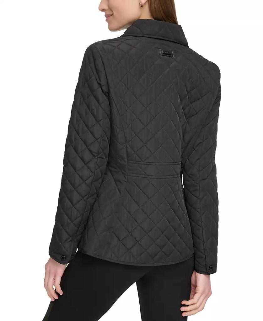 Calvin Klein Womens Collared Quilted Coat