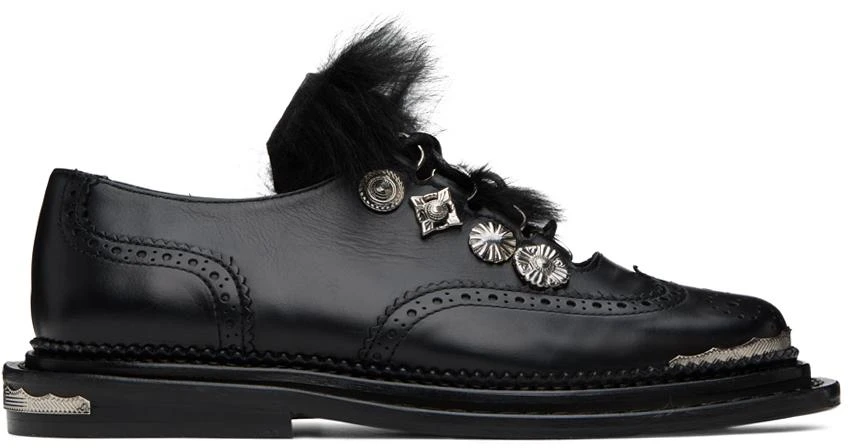 Toga Pulla Black Perforated Oxfords 1