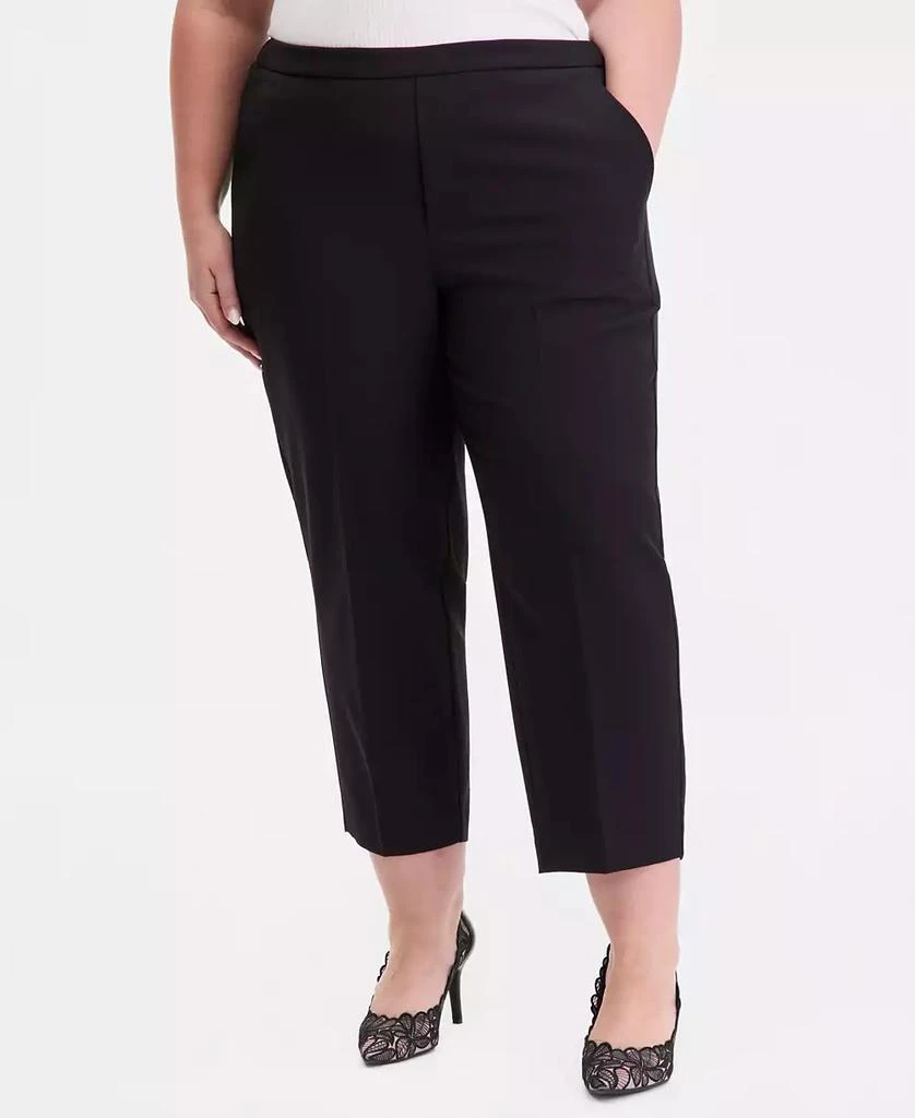INC International Plus Size High Rise Pull-On Cropped Pants, Macy
s Exclusive 3
