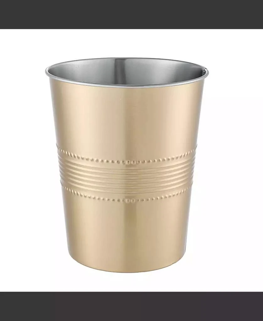 Cameo 5 Liter Waste Basket Can for Garbage, Round Open Top Trash Can for Bathroom Bedroom, Kitchen, Stainless Steel, Fingerprint Resistant