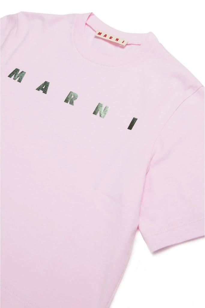 Marni Kids Marni Kids Logo Printed Cropped T-Shirt 3