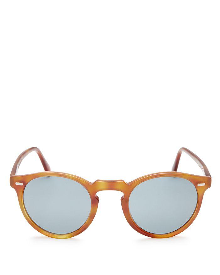 Oliver Peoples Gregory Peck Round Sunglasses, 47mm