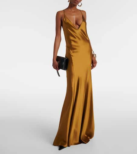 Yves Saint Laurent Satin maxi dress 2