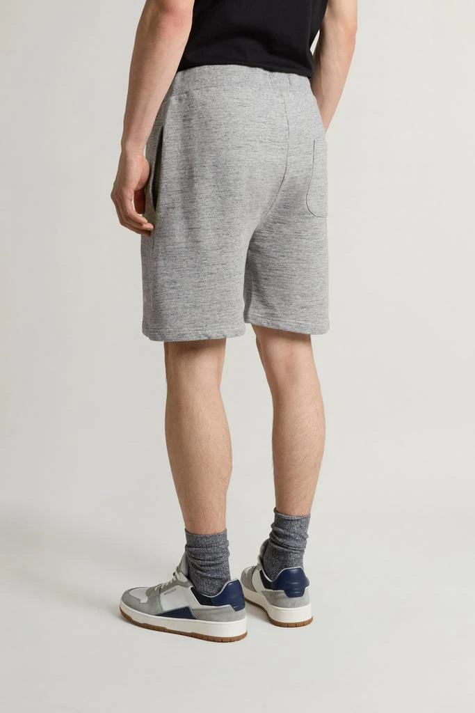 Woolrich Shorts in Pure Cotton Mouliné Fleece - Men - Blue 3