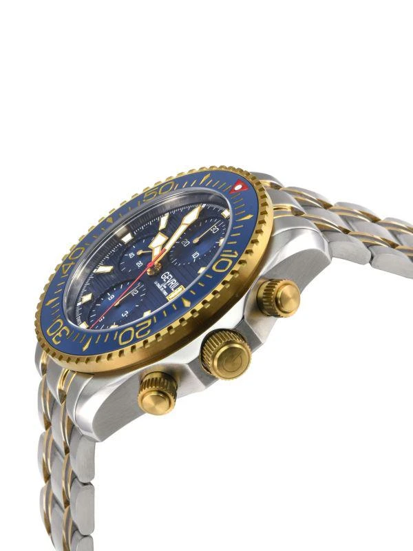 Gevril Hudson Yards 43MM Two Tone IP Stainless Steel Bracelet Chronograph Watch 3