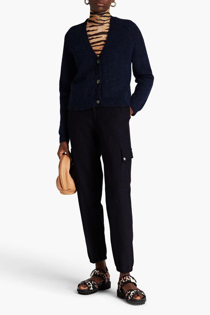 Ganni Brushed ribbed-knit cardigan