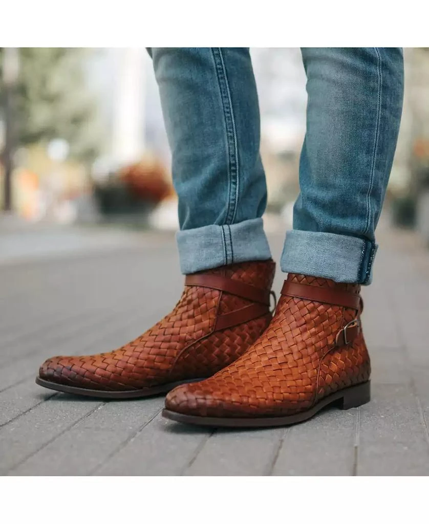Taft Men's Dylan Hand-Woven Leather Buckle Jodhpur Boots 7