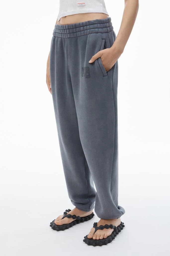 Alexander Wang puff logo sweatpant in structured terry 3