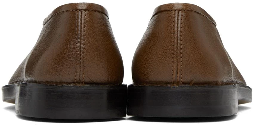 Lemaire Brown Flat Piped Slippers 2