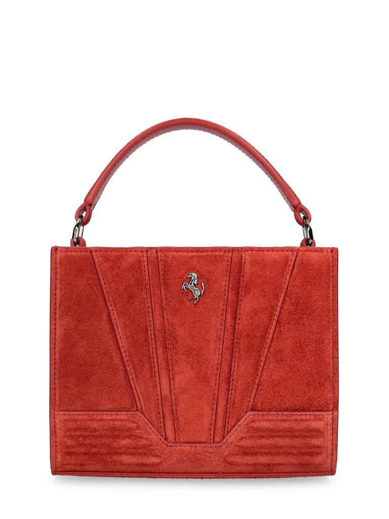 FERRARI Micro Suede Leather Tote Bag