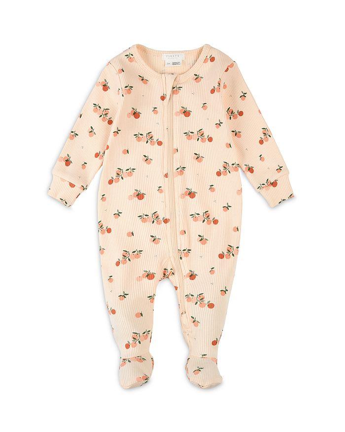 Petit Lem Girls' Agrumes Print Ribbed Sleeper - Baby