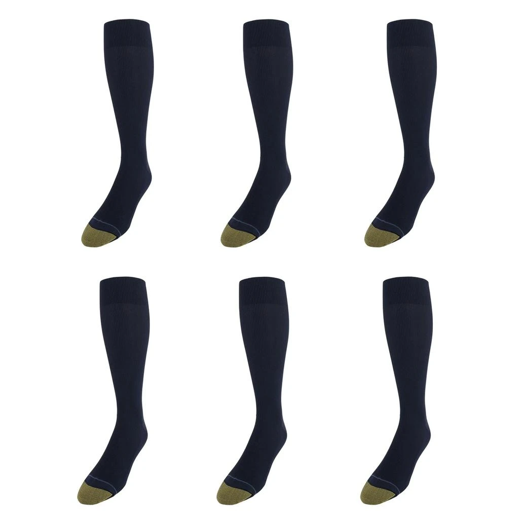 Gold Toe Men's Metropolitan Moisture Control OTC Socks (Pack of 6) 2