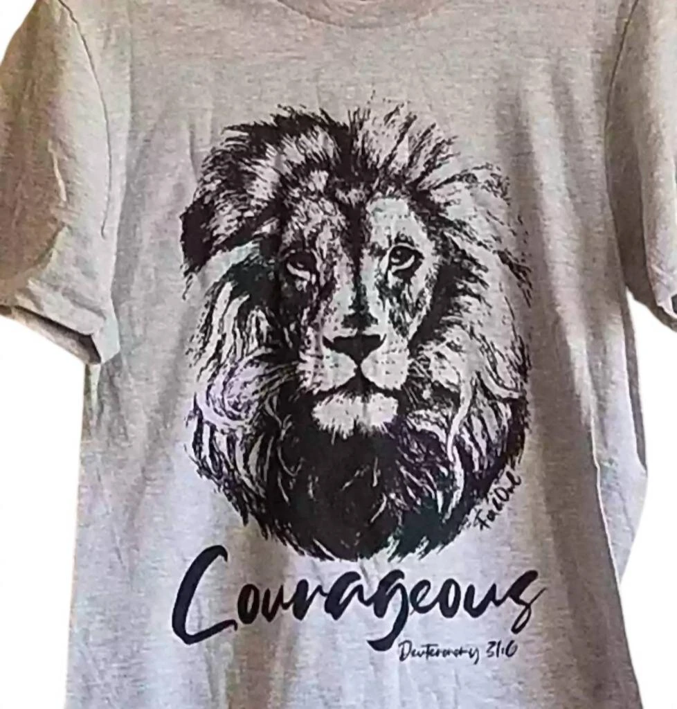 Fox And Owl Fox And Owl - Unisex Courageous Lion T-shirt 2
