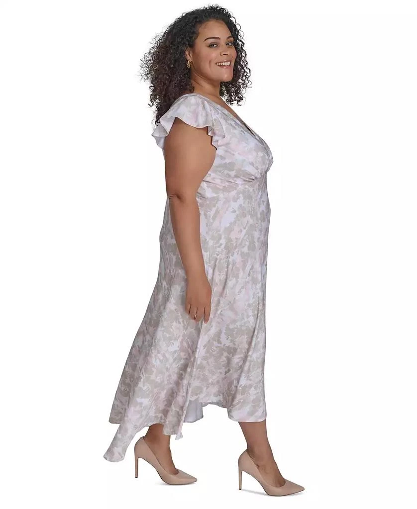 Calvin Klein Plus Size Printed Flutter-Sleeve Maxi Dress 3
