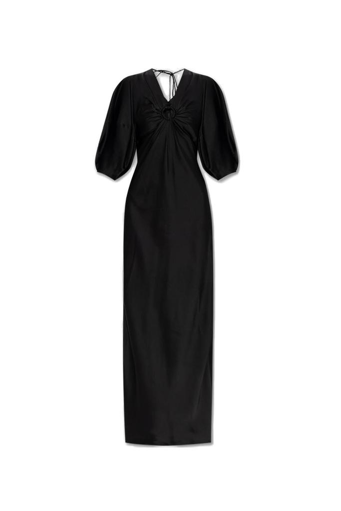 STELLA MCCARTNEY ワンピース Deep V-neck satin maxi 772266 Deep V-neck satin maxi dress in green - Stella Mc Cartney