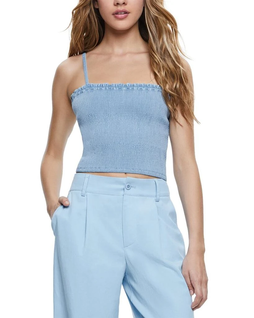 Alice + Olivia Penelope Smocked Denim Top 1