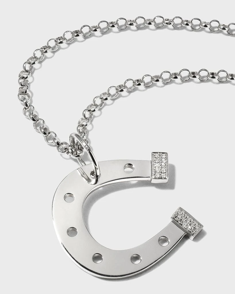 Bridget King Jewelry Silver Horseshoe Necklace 3