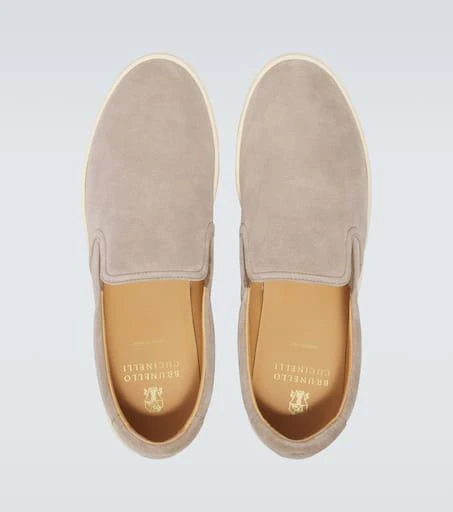 Brunello Cucinelli Suede slip-on sneakers 4