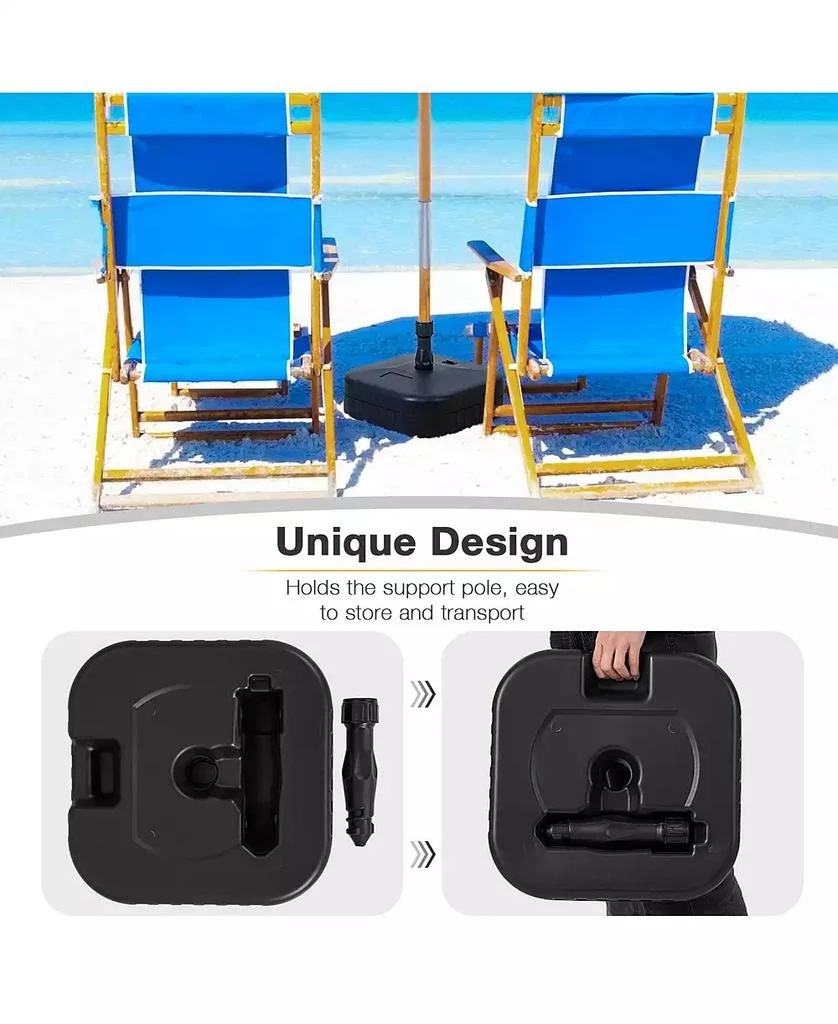 GIVIMO Patio Fillable Umbrella Base Fit 1.5 Inch Umbrella Poles for Yard Poolside 4