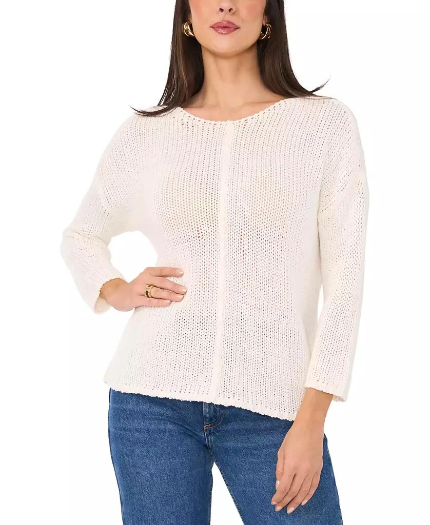 Vince Camuto Women's Center-Seam Crewneck Sweater 1