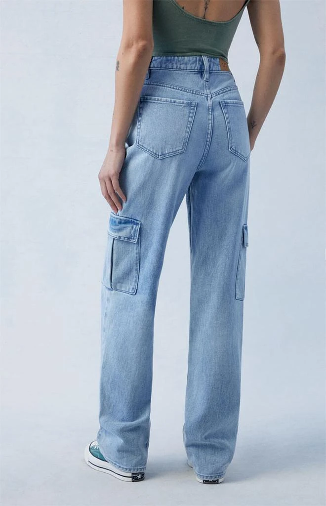 PacSun Light Indigo '90s Boyfriend Cargo Jeans 4