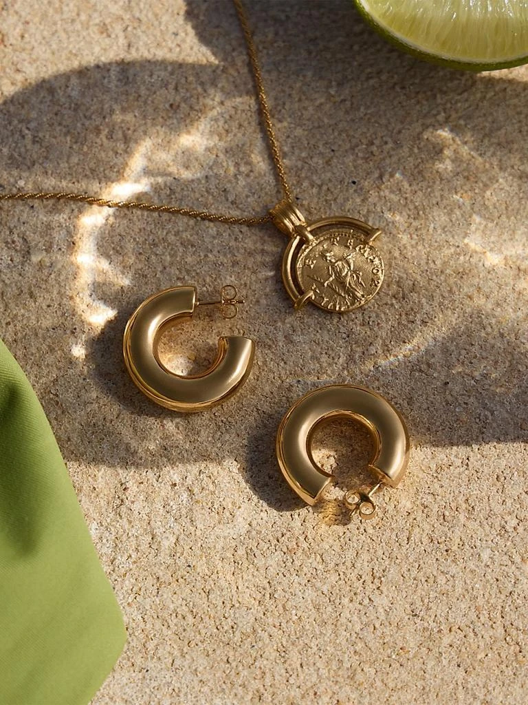 Missoma Chubby 18K-Gold-Plated Small Hoop Earrings 9