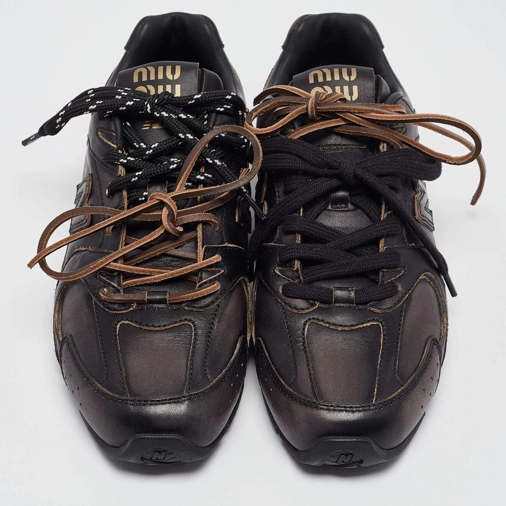 Miu Miu Miu Miu X New Balance Brown/Black Leather 530 SL Sneakers Size 38 3
