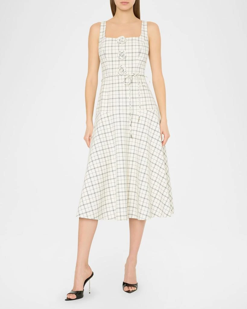 shirt waist midi dresses Beige 100% Cotton Button-Down Midi Shirt Dress 70