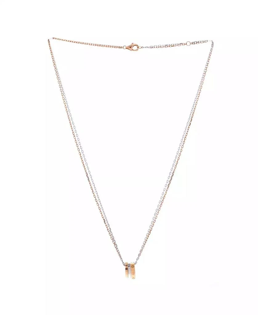 Cartier Love 3 Ring Pendant Necklace 2