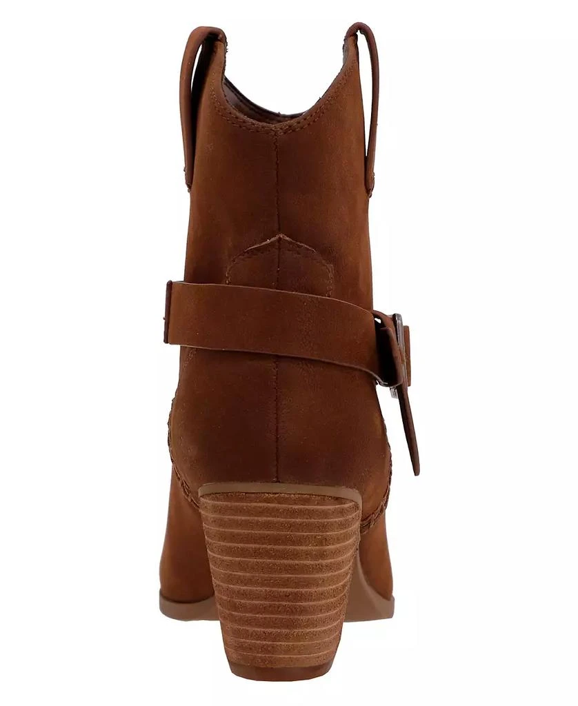 MIA Women's Clement Stacked Heel Western Prairie Booties 3