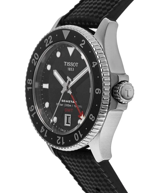 Tissot Tissot Seastar 1000 Quartz GMT Black Dial Rubber Strap Men's Watch T120.852.17.051.00 3