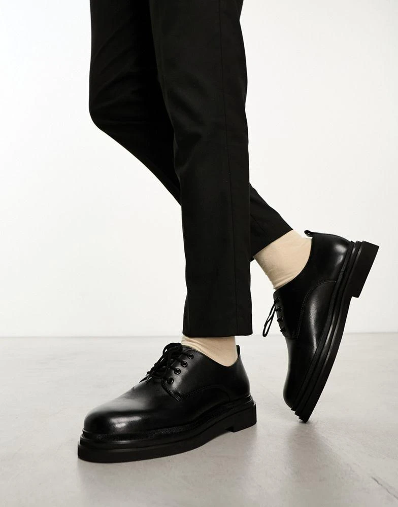 WALK LONDON Walk London Brooklyn derby shoes in black leather 1