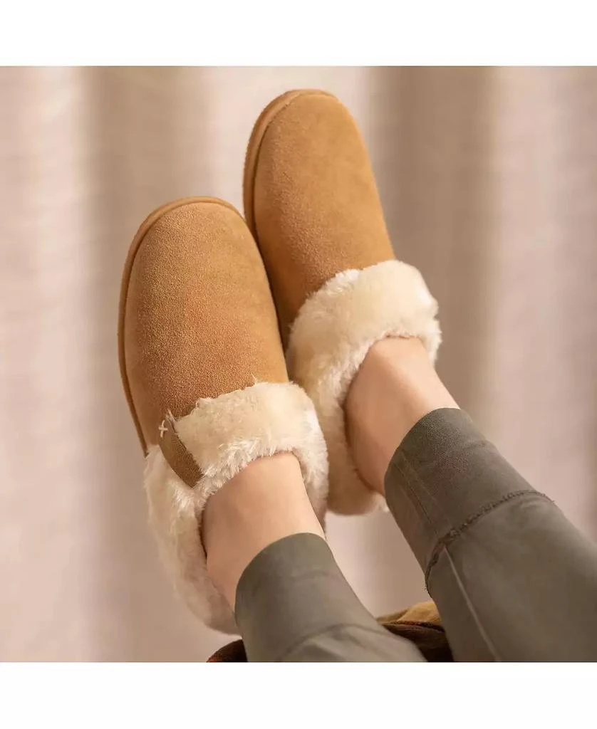 Minnetonka Women's Camp Collar Scuff Slippers 4