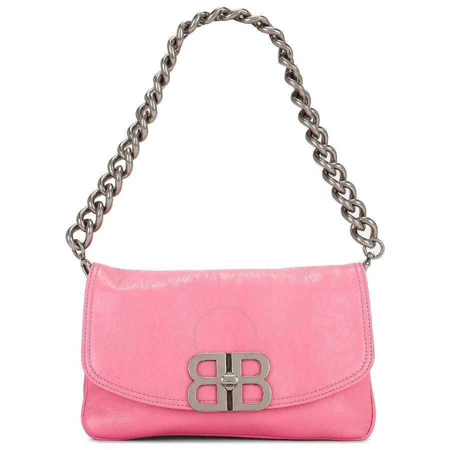 Balenciaga Sweet Pink Calfskin Small BB Soft Flap Shoulder Bag 1