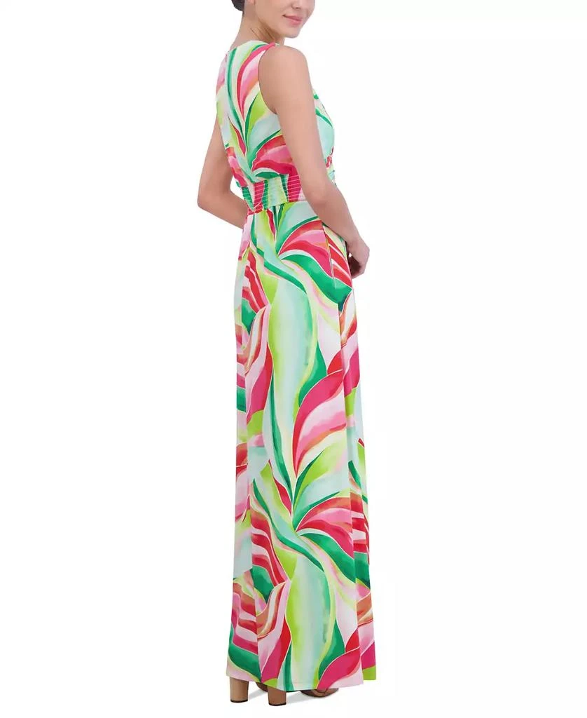 Jessica Howard Women's Sleeveless V-Neck Knot-Front Maxi Dress 4
