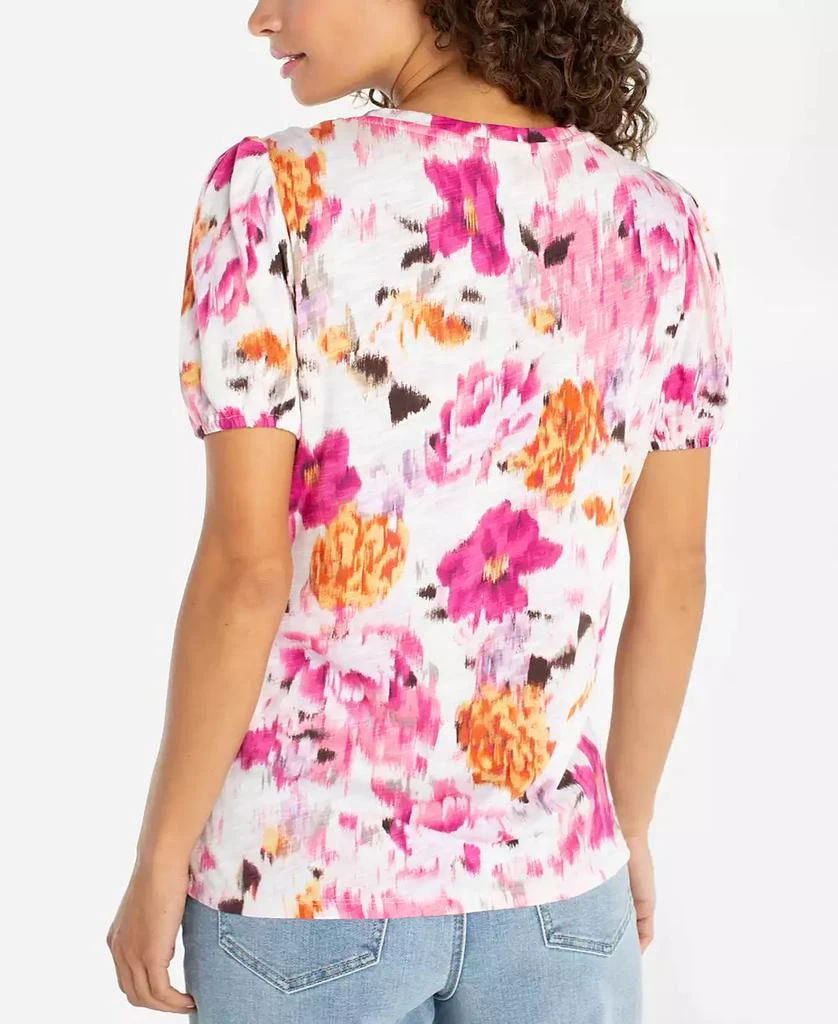 Liverpool Los Angeles Petite Puff Sleeve Scoop Neck Top 4