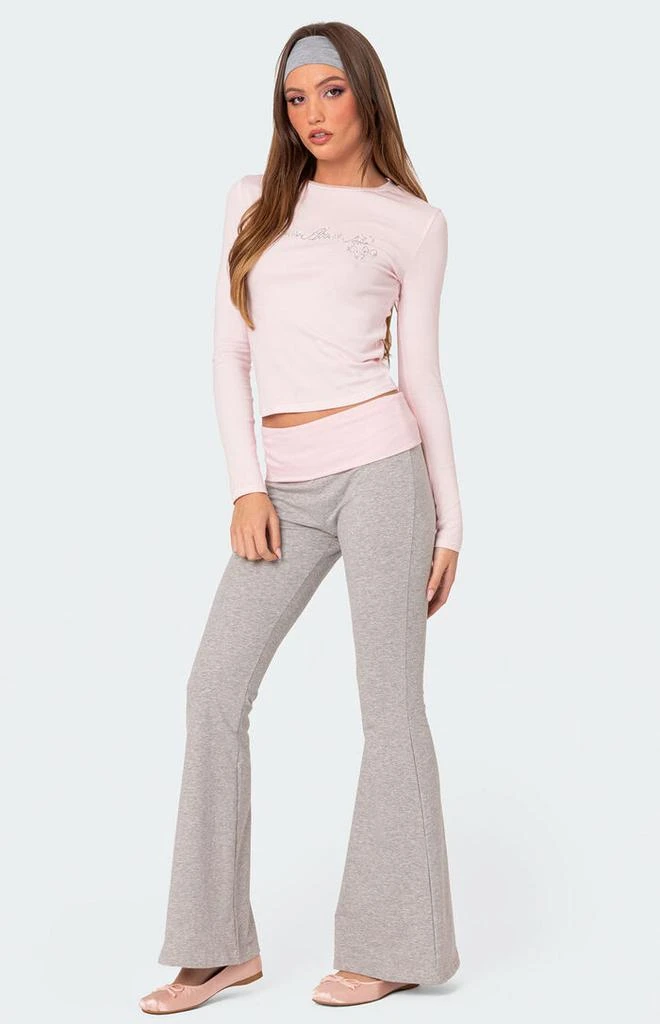 Edikted Molly Contrast Flared Leggings 4