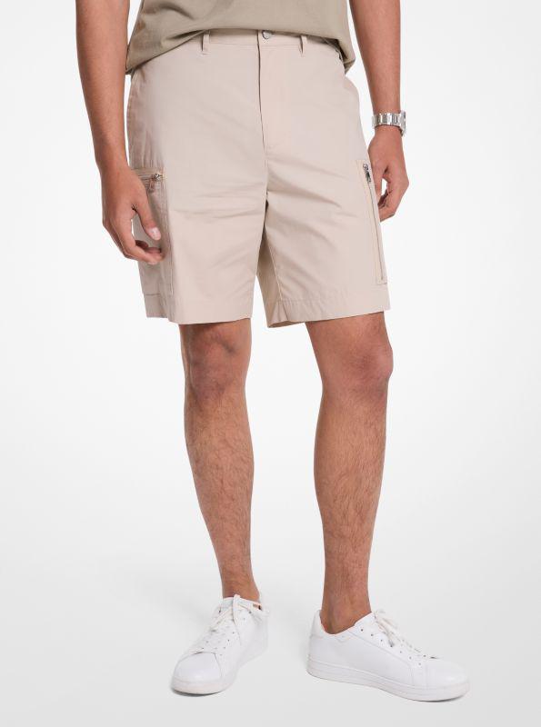 Michael Kors Cotton Poplin Zip Cargo Shorts