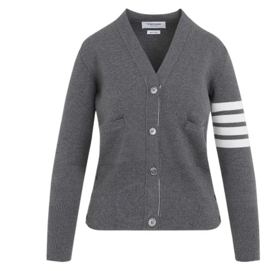 Thom Browne Milano Classic 4-Bar V-Neck Cardigan