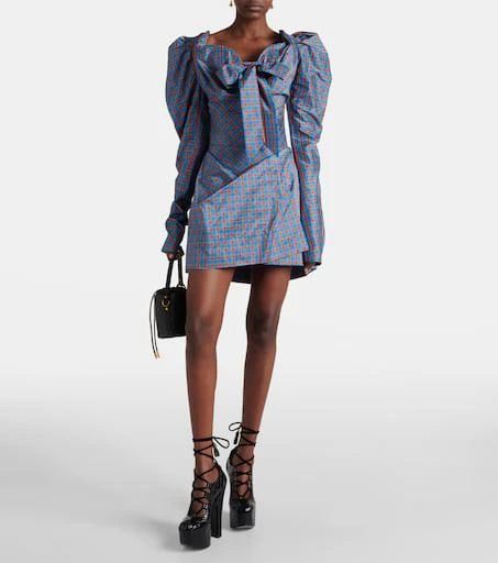 Vivienne Westwood Bow-detail checked minidress 2