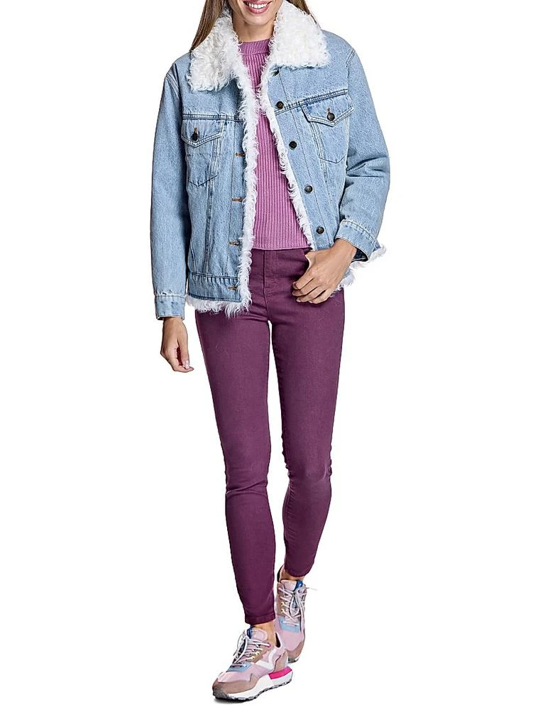 Maximilian Quilted Lined Denim Jacket with Kalgan Lamb Trims 6