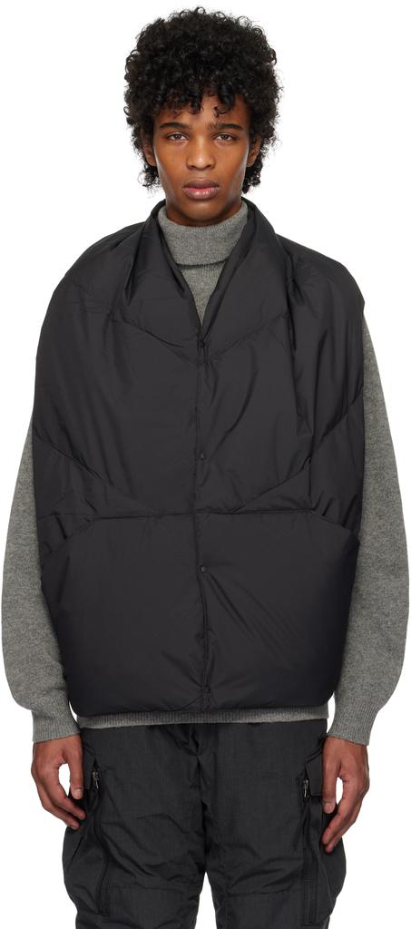 NANGA Black Poncho Muffler Down Scarf